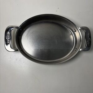 All-Clad 7 inch Polished Stainless Steel Oval Oven‎ Mini Baker Roasting Bakeware